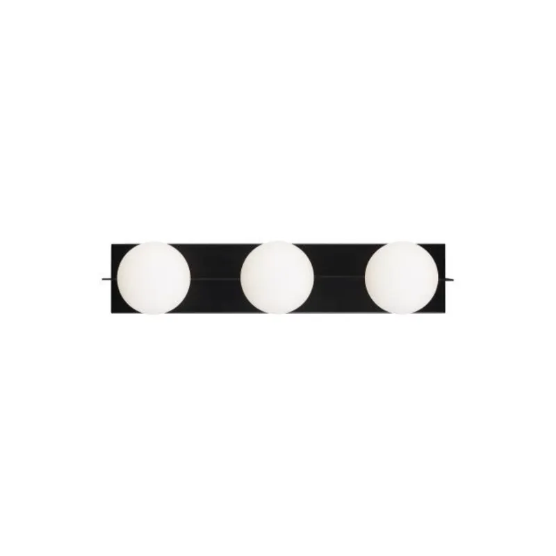 Orbel 3-Light Bath Bath Collection 3-Light Matte Black by Sean Lavin