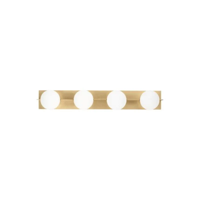 Orbel 4-Light Bath Bath Collection 4-Light Natural Brass by Sean Lavin