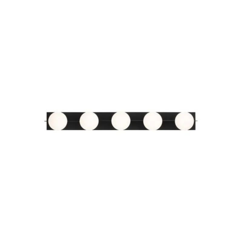 Orbel 5-Light Bath Bath Collection 5-Light Matte Black by Sean Lavin