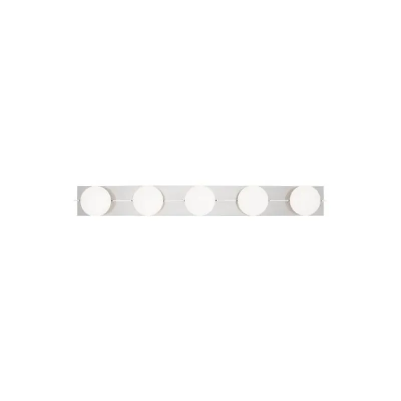 Orbel 5-Light Bath Bath Collection 5-Light Polished Nickel by Sean Lavin