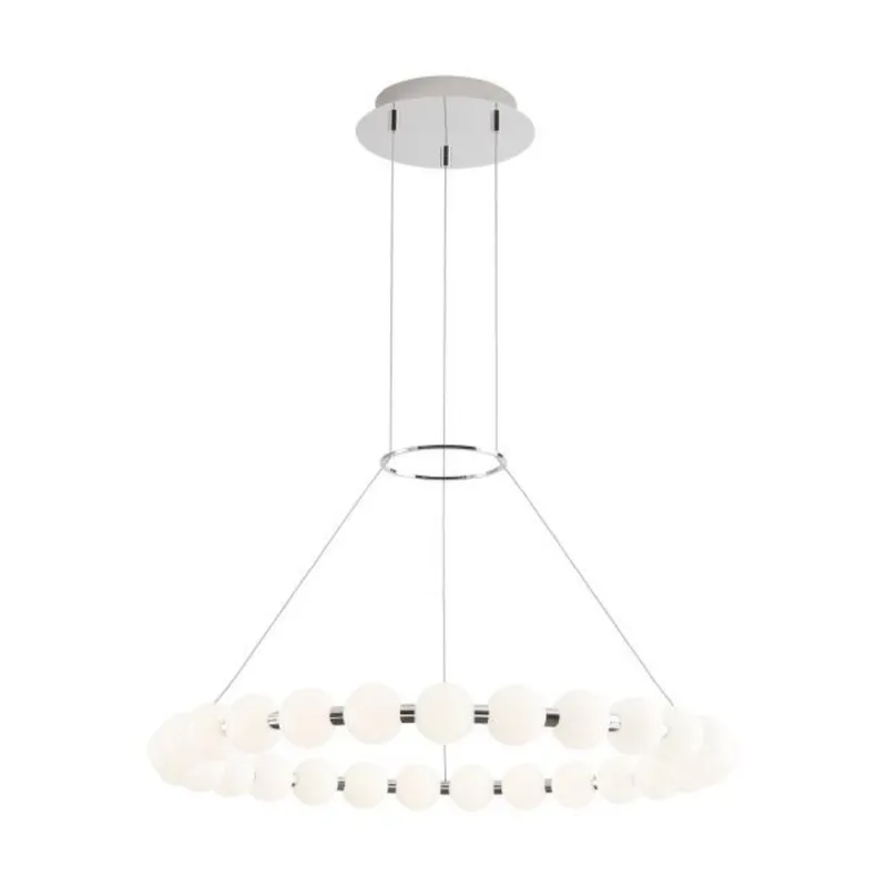 Orbet 30 Chandelier Chandeliers 1-Light LED 2700K Polished Nickel by Sean Lavin