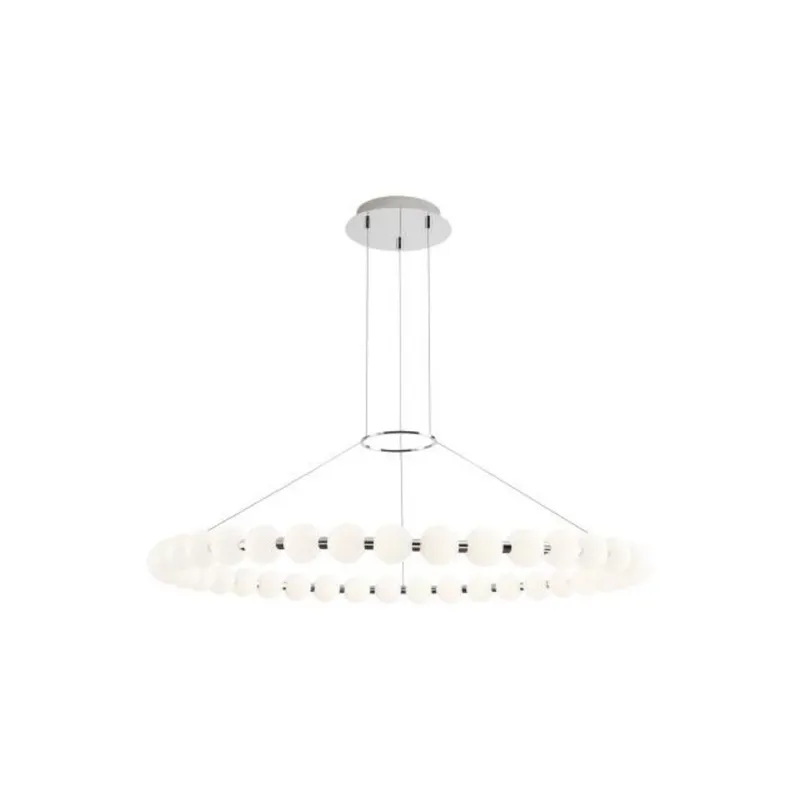 Orbet 42 Chandelier Chandeliers 1-Light LED 2700K Polished Nickel by Sean Lavin