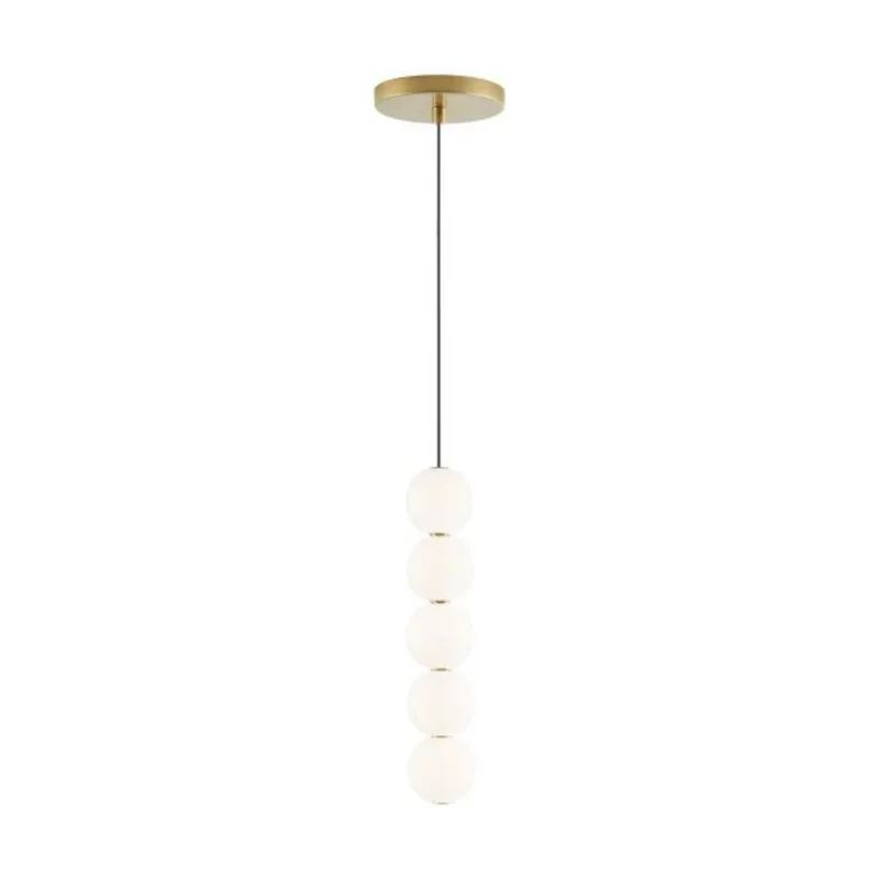 Orbet 5-Light Pendant Line-Voltage Pendants/Suspension 1-Light LED 2700K Natural Brass by Sean Lavin