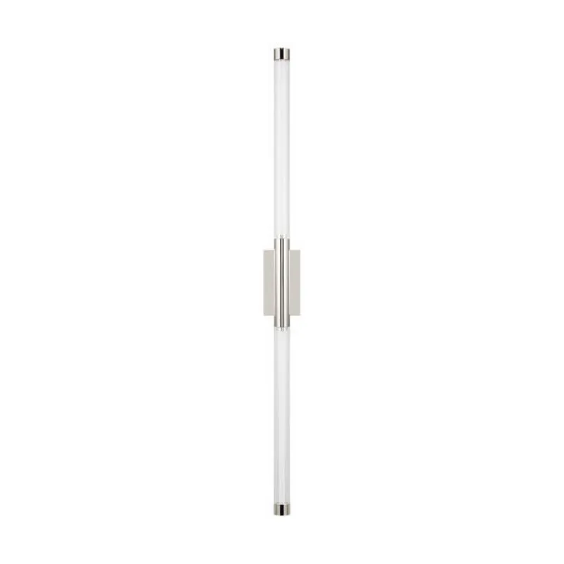 Phobos 2 Light Wall Sconce Wall Collection 2-Light LED 2700K Polished Nickel by Kelly Wearstler