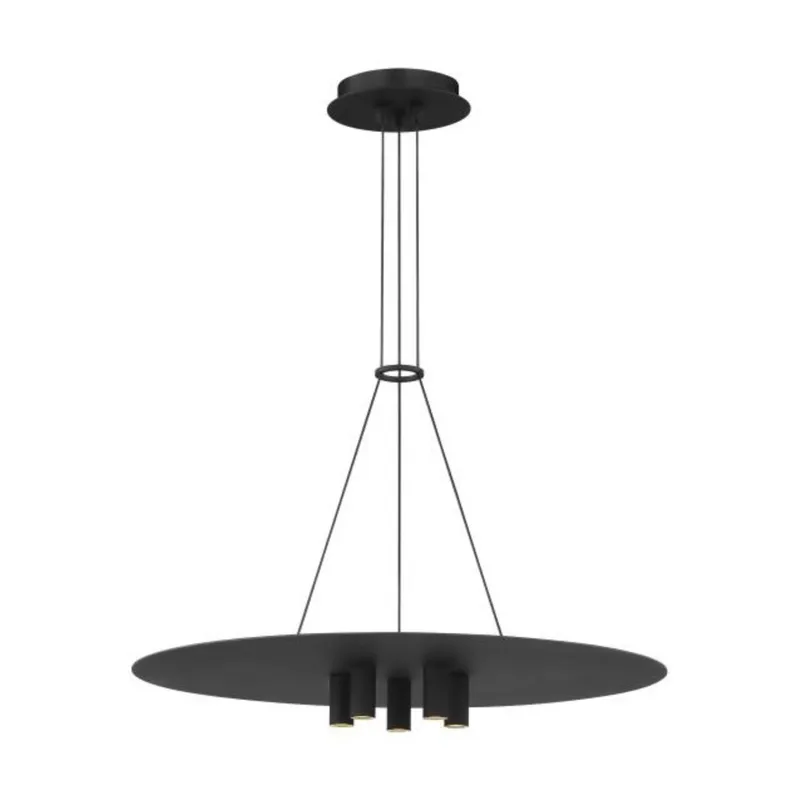 Ponte 22 Pendant Line-Voltage Pendants/Suspension 1-Light LED 3000K Nightshade Black by Sean Lavin