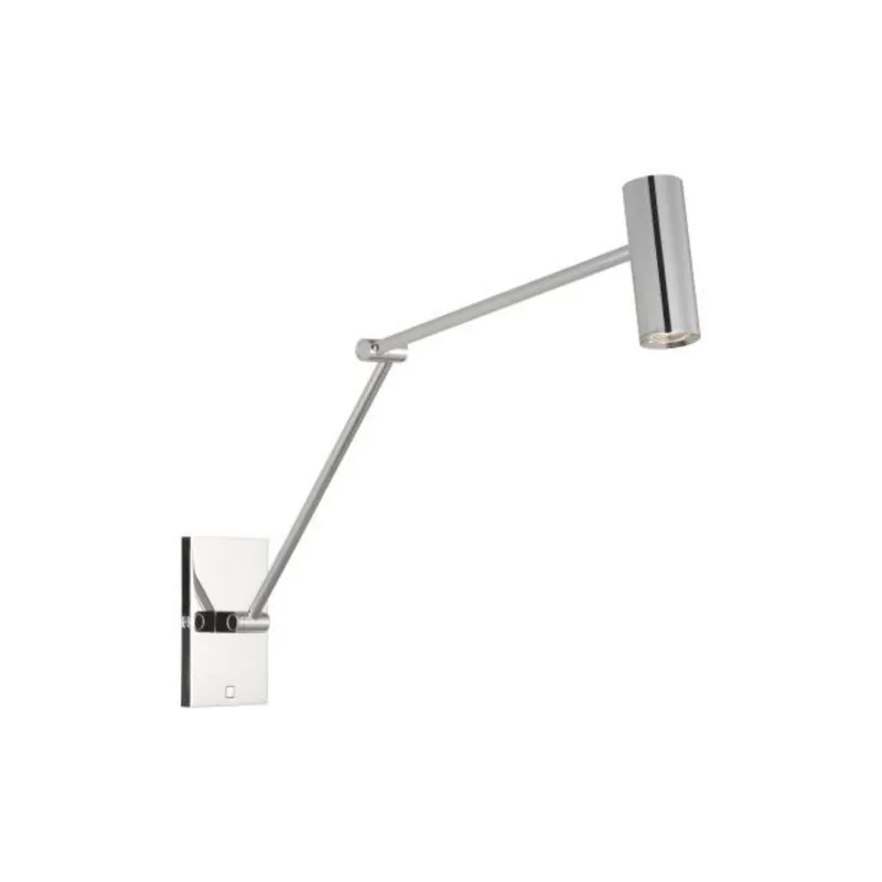 Ponte Medium Task Sconce Wall Collection 1-Light 3000K Polished Nickel by Sean Lavin