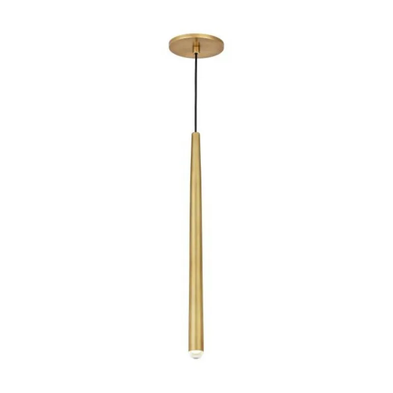 Pylon 1 Light Pendant ESSENCE 1-Light LED 3000K Natural Brass by Sean Lavin