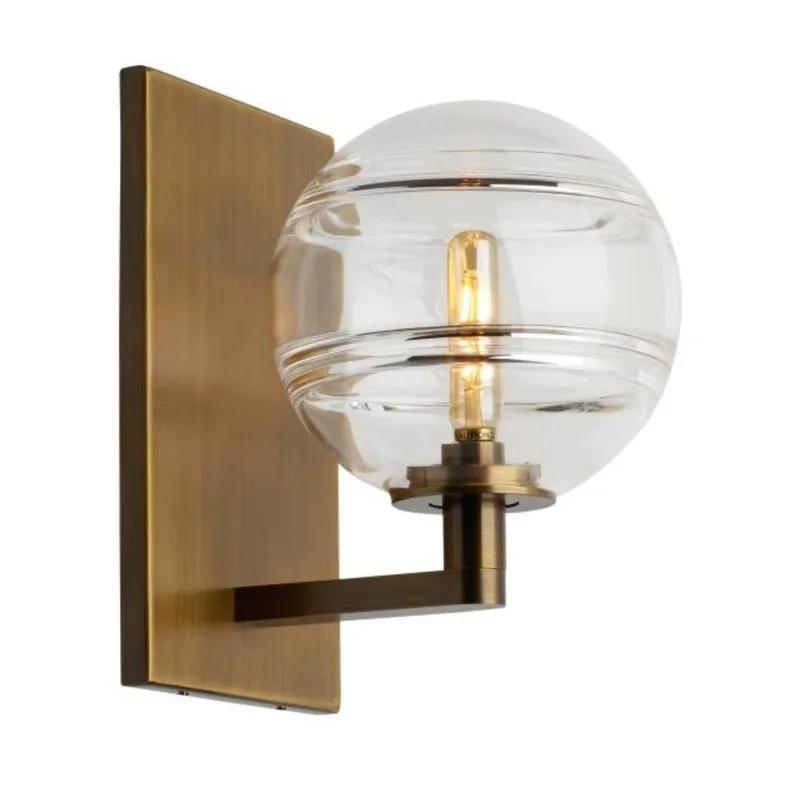 Sedona Wall Wall Collection 1-Light Aged Brass by Sean Lavin