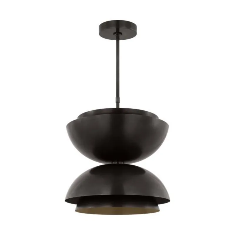 Shanti Large Double Pendant Line-Voltage Pendants/Suspension 2-Light 2700K Dark Bronze by Sean Lavin