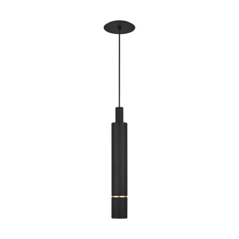 Sottile Large Pendant Line-Voltage Pendants/Suspension 1-Light LED 2700K Nightshade Black by Mick De Giulio