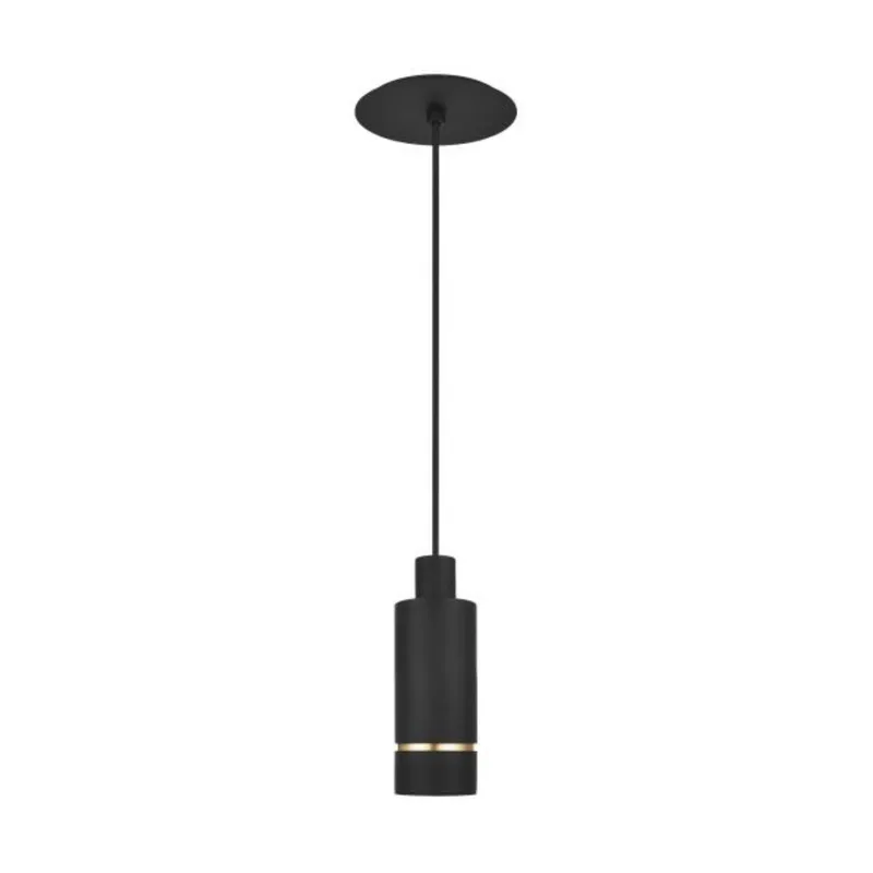 Sottile Small Pendant Line-Voltage Pendants/Suspension 1-Light LED 2700K Nightshade Black by Mick De Giulio