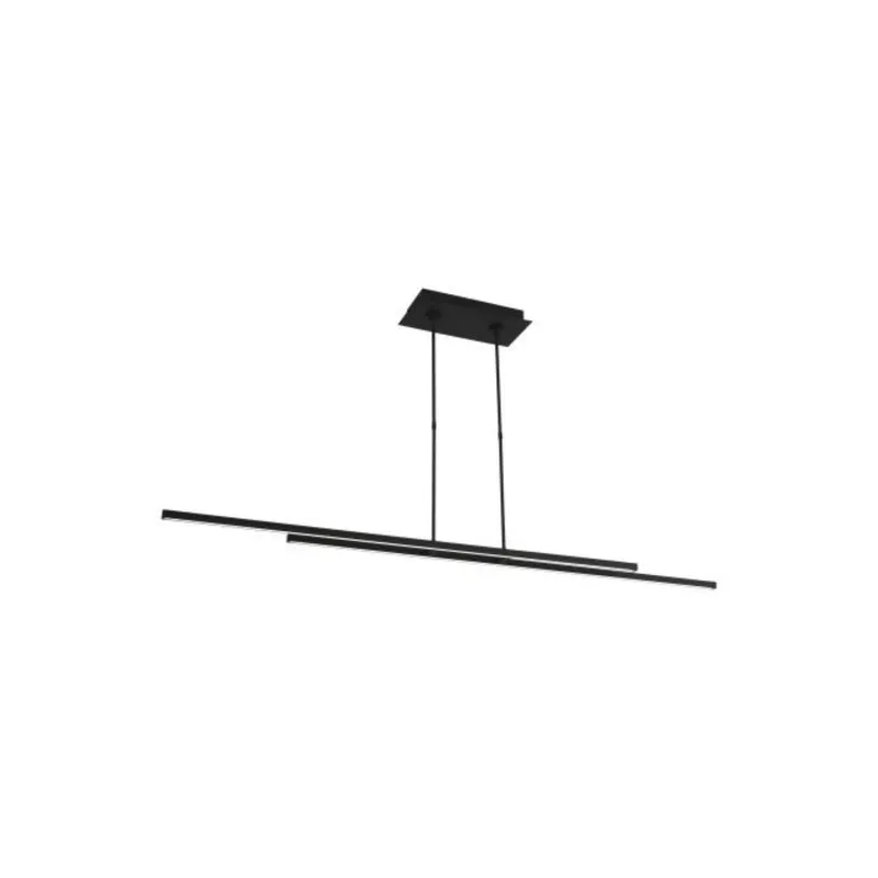 Stagger 2 60 Linear Suspension Linear Suspension 2-Light LED 2700K Nightshade Black by Mick De Giulio