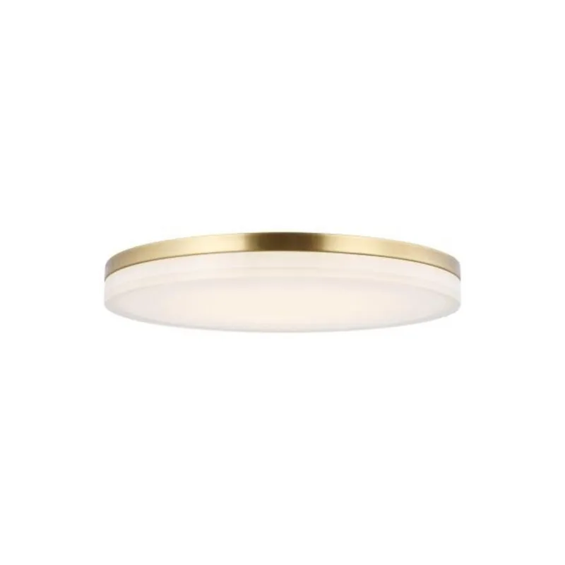 Wyatt Large Flush Mount Flush & Semi-Flush Mount 1-Light LED 3000K Natural Brass by Sean Lavin