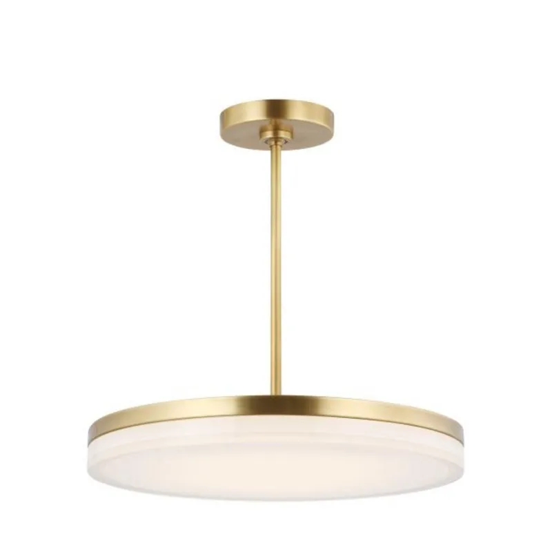 Wyatt Large Pendant 1-Light LED 3000K Natural Brass by Sean Lavin