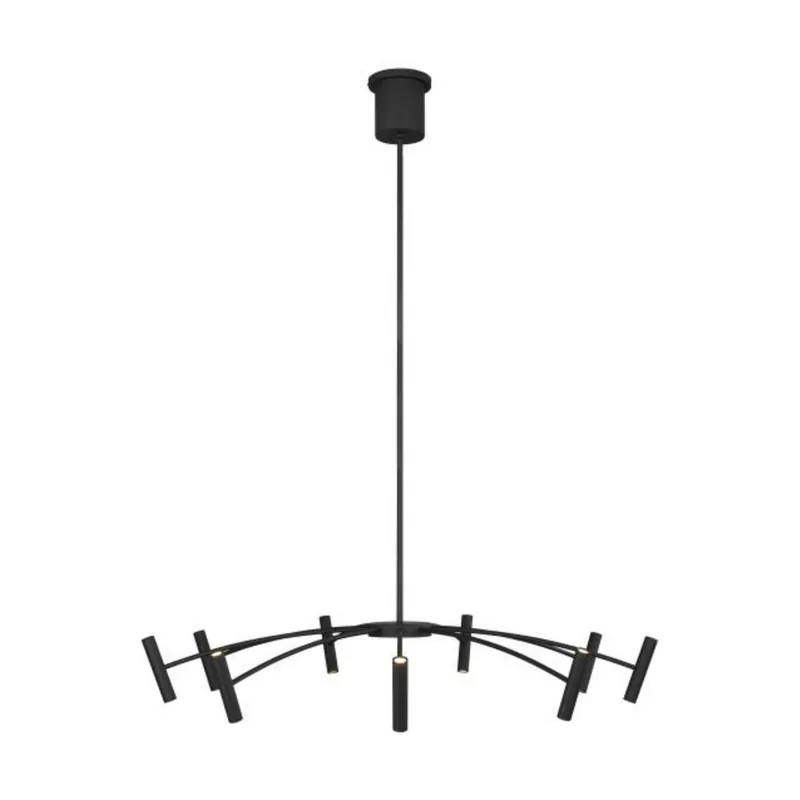 Aerial 40 Chandelier Chandeliers 1-Light LED 3000K Matte Black by Sean Lavin