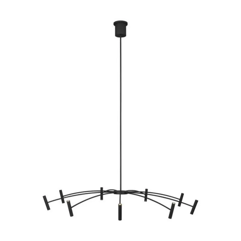 Aerial 55 Chandelier Chandeliers 1-Light LED 3000K Matte Black by Sean Lavin