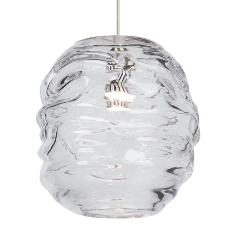 Audra Grande Pendant Line-Voltage Pendants/Suspension 1-Light Halogen 3000K Satin Nickel by Sean Lavin