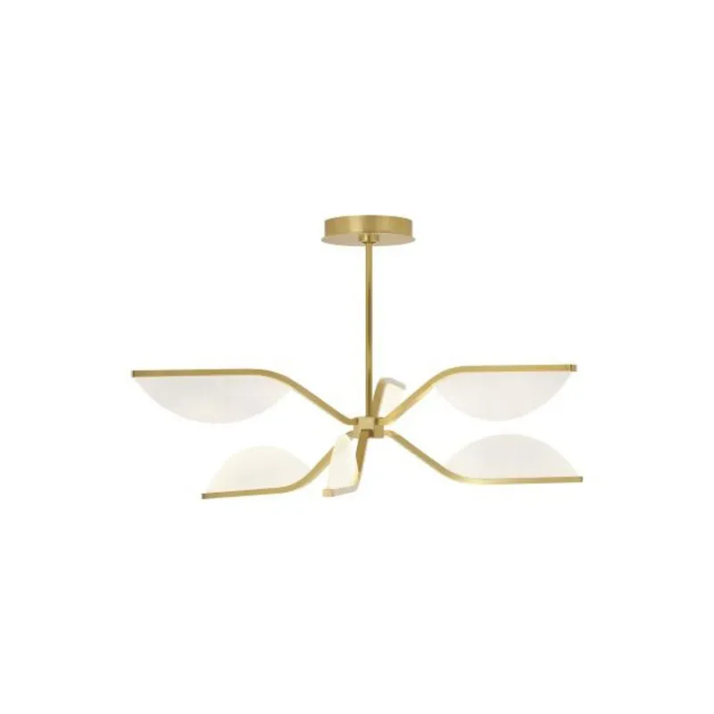 Belterra 30 Flushmount/Chandelier Chandeliers 1-Light LED 3000K Natural Brass by Sean Lavin