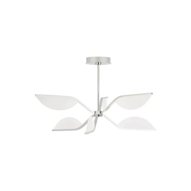 Belterra 30 Flushmount/Chandelier Chandeliers 1-Light LED 3000K Polished Nickel by Sean Lavin