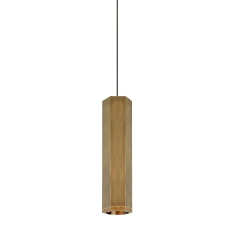 Blok Small Pendant FreeJack 1-Light Aged Brass/Aged Brass by Sean Lavin