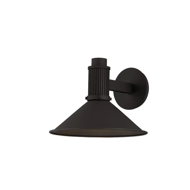 Elani 1-Light Exterior Wall Sconce in Texture Black 11.25W x 8.75H