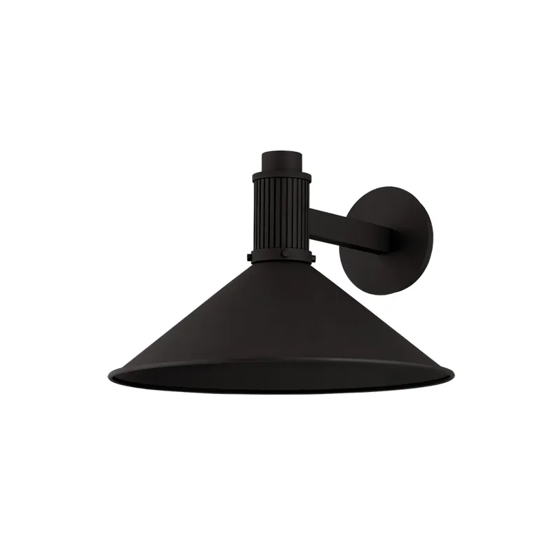 Elani 1-Light Exterior Wall Sconce in Texture Black 15W x 10.5H