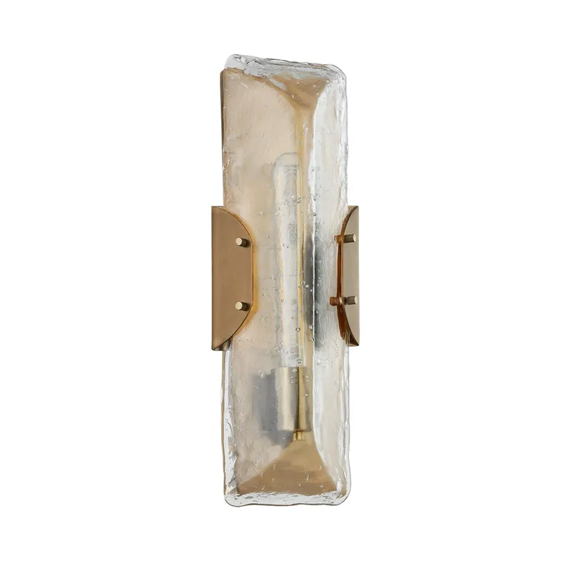 Nordic 1-Light Wall Sconce in Patina Brass 6.25W x 17.5H