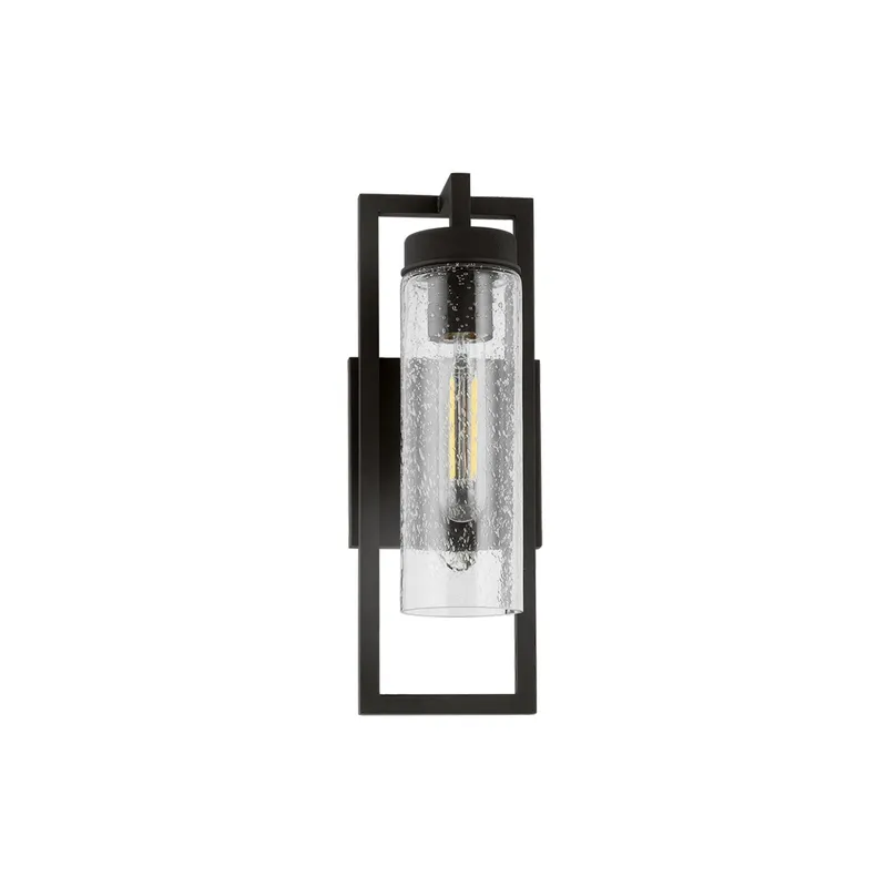 Chester 1-Light Exterior Wall Sconce in Texture Black 4.75W x 13H