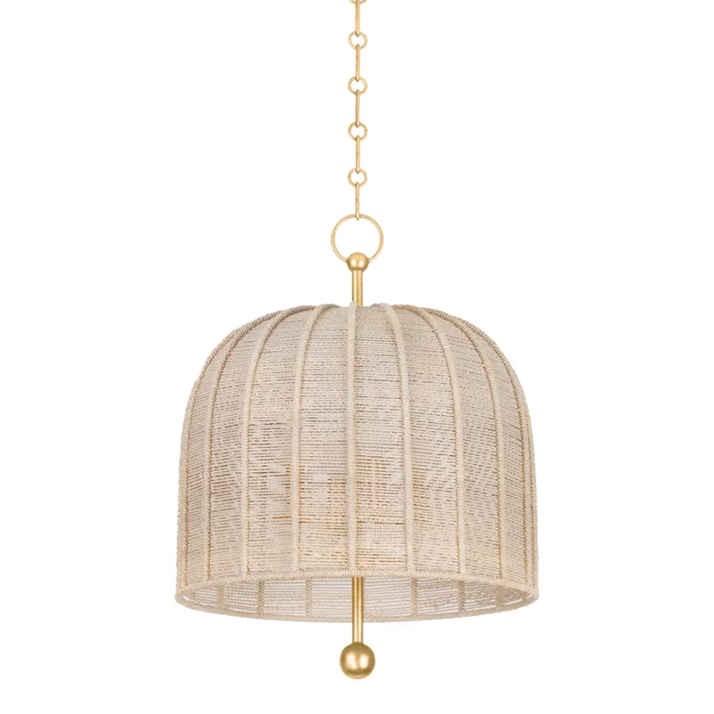 Lonnie 4-Light Pendant in Vintage Gold Leaf 20W x 26.25H