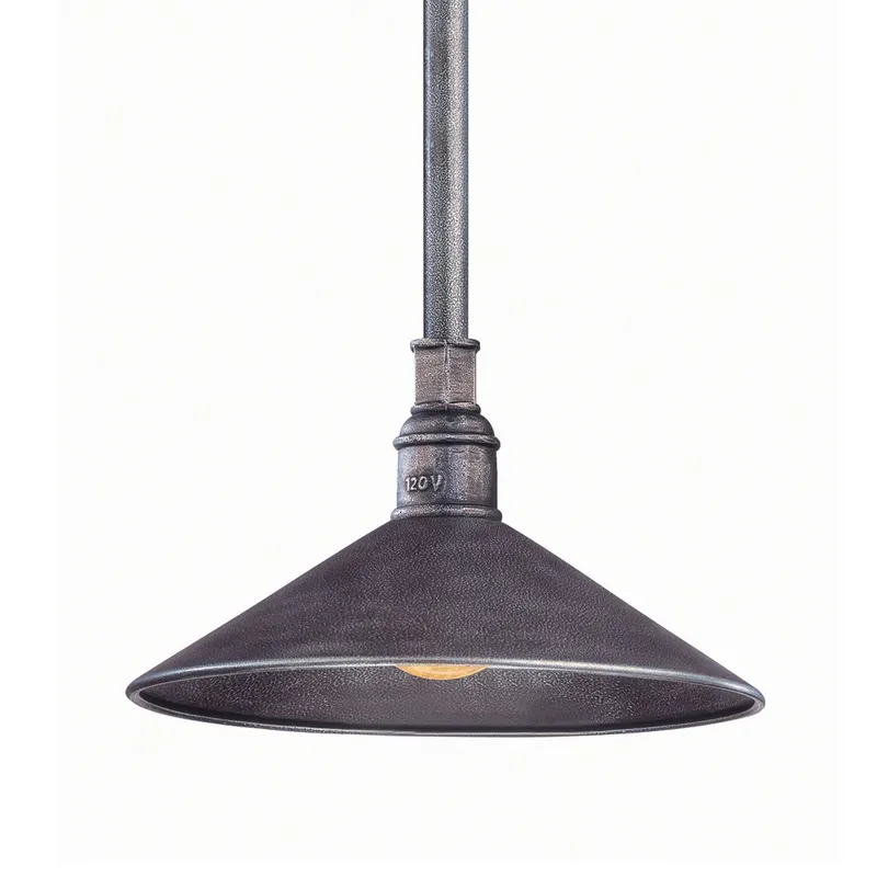 Toledo 1-Light Exterior Pendant in Old Silver 11W x 6.75H