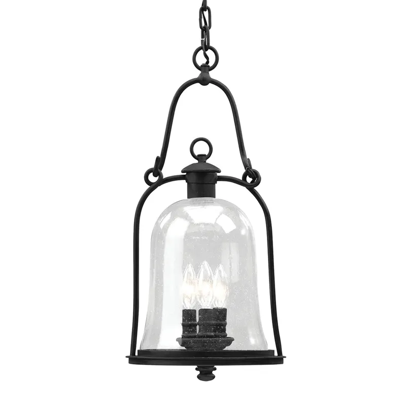 Owings Mill 3-Light Exterior Lantern in Texture Black 10W x 21.5H