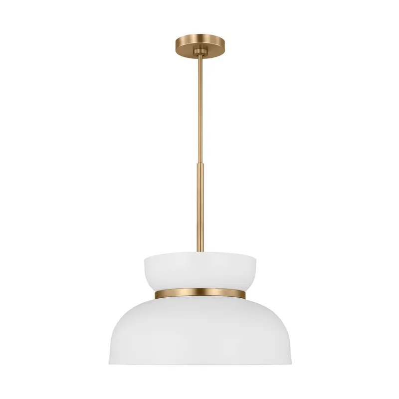 Drew & Jonathan Pemberton Medium Pendant in Matte White