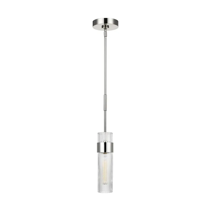 Chapman & Myers Geneva Medium Pendant in Polished Nickel