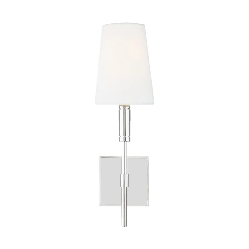 Thomas O'Brien Beckham Classic Sconce in Polished Nickel