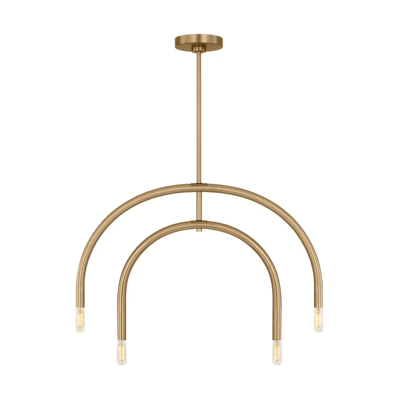 Drew & Jonathan Hadden Small Chandelier in Satin Brass
