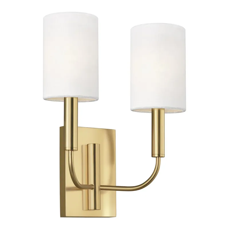 Ellen DeGeneres Brianna Double Sconce in Burnished Brass