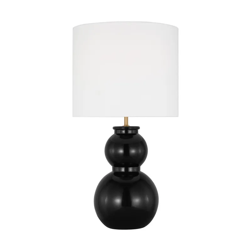 Drew & Jonathan Buckley Medium Table Lamp in Gloss Black