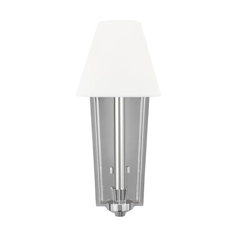 Alexa Hampton Paisley Tall Sconce in Polished Nickel