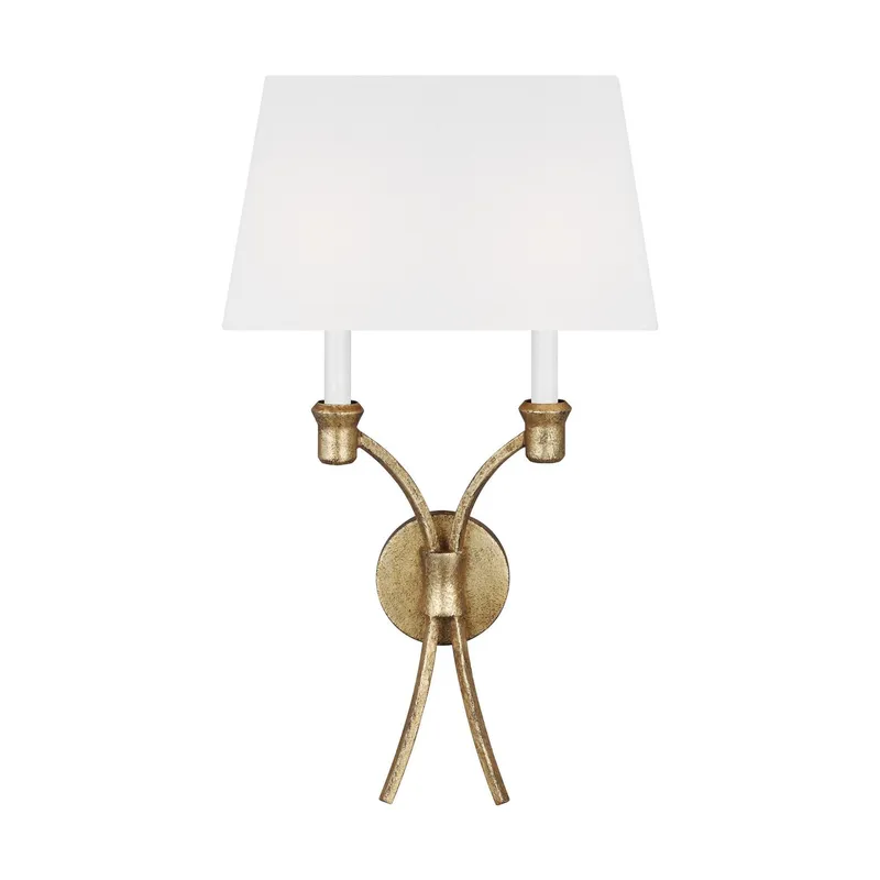 Chapman & Myers Westerly Double Sconce in Antique Gild