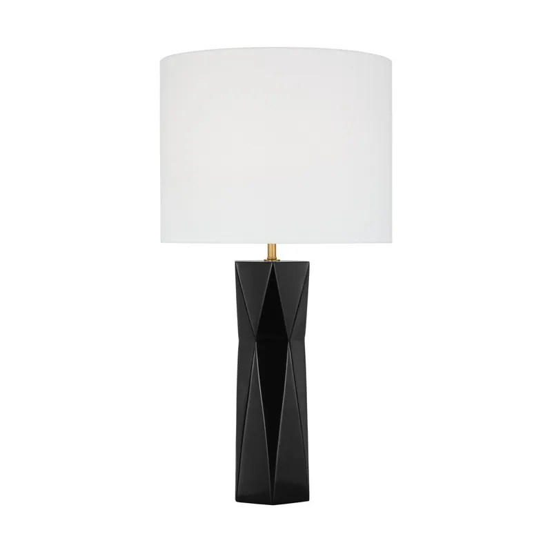 Drew & Jonathan Fernwood Medium Table Lamp in Gloss Black