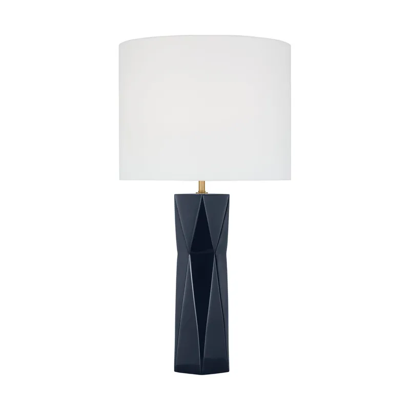 Drew & Jonathan Fernwood Medium Table Lamp in Gloss Navy