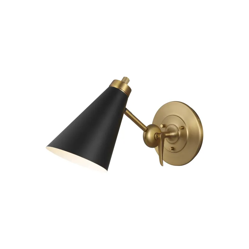 Thomas O'Brien Signoret Task Sconce in Burnished Brass