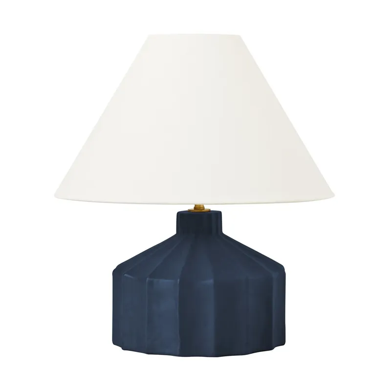 Kelly Wearstler Veneto Small Table Lamp in Matte Medium Blue Wash