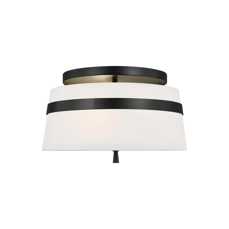 Alexa Hampton Cordtlandt Small Semi-Flush Mount in Aged Iron