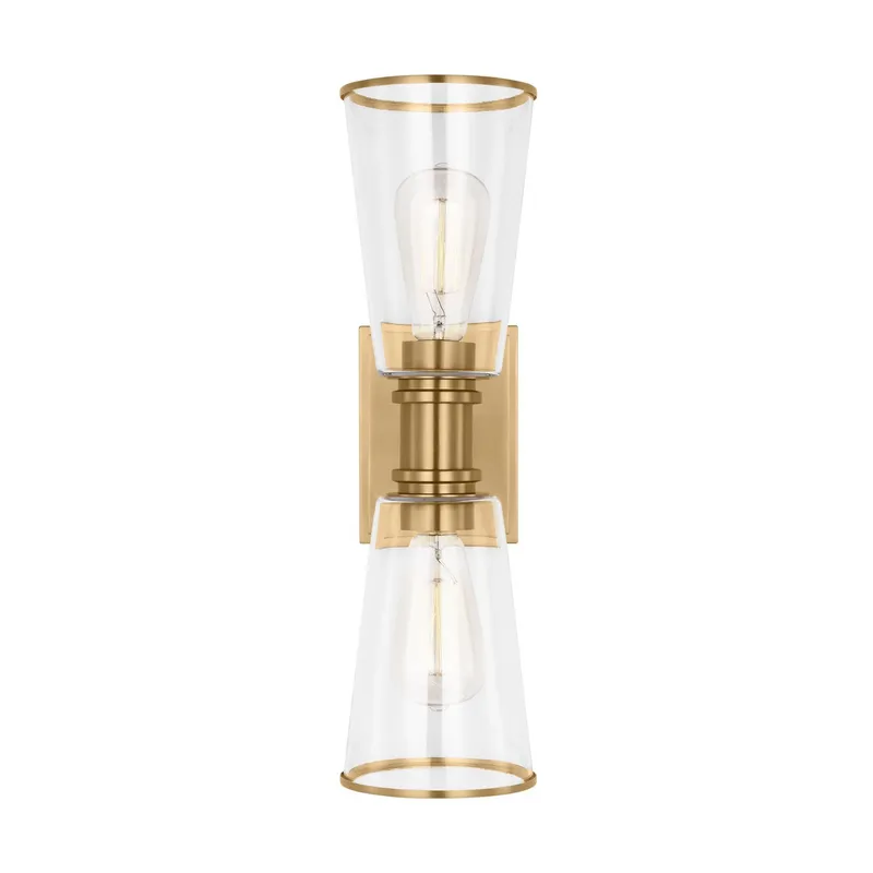 Chapman & Myers Alessa 2 - Light Linear Vanity in Burnished Brass