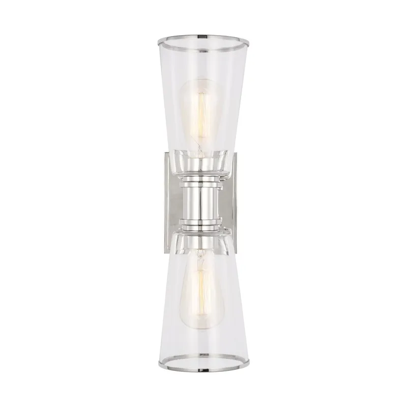 Chapman & Myers Alessa 2 - Light Linear Vanity in Polished Nickel