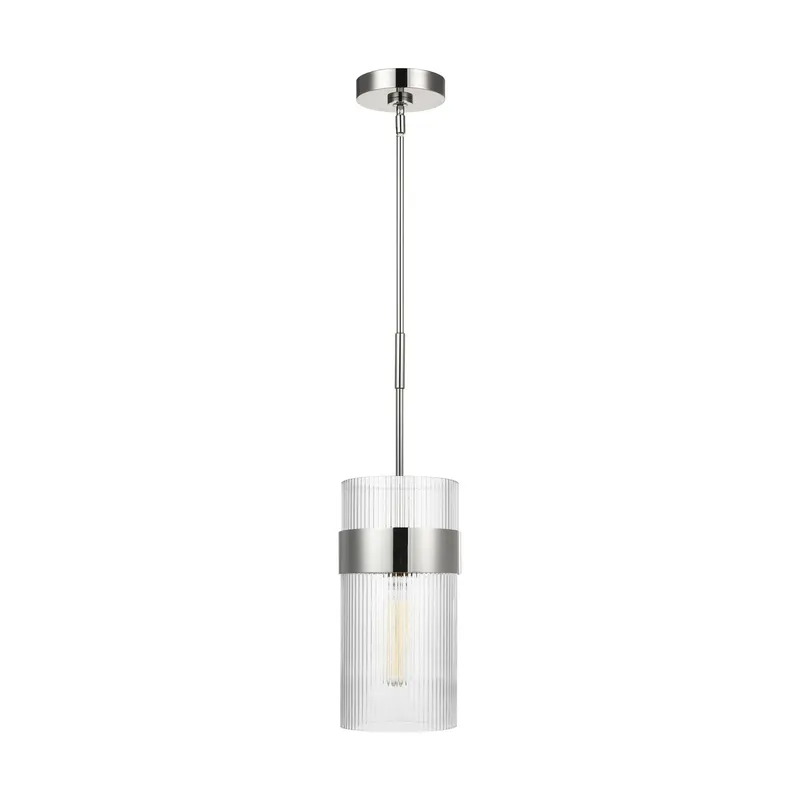 Chapman & Myers Geneva Large Pendant in Polished Nickel