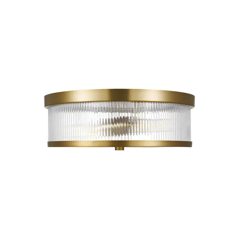 Chapman & Myers Geneva Flush Mount in Burnished Brass