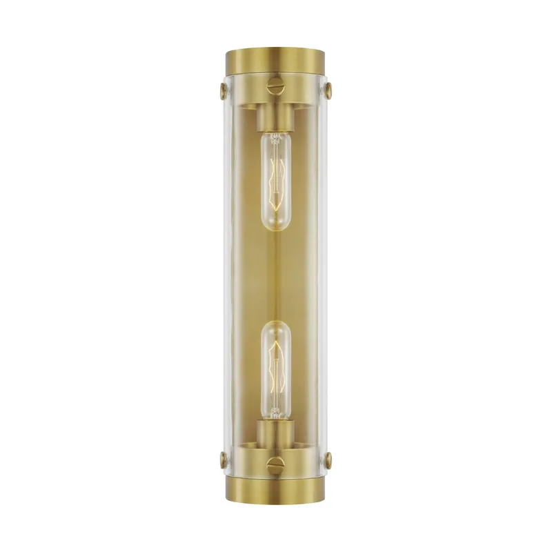 Chapman & Myers Garrett Linear Sconce in Burnished Brass