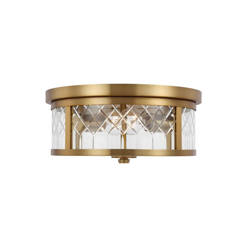 Alexa Hampton Alec Flush Mount in Burnished Brass